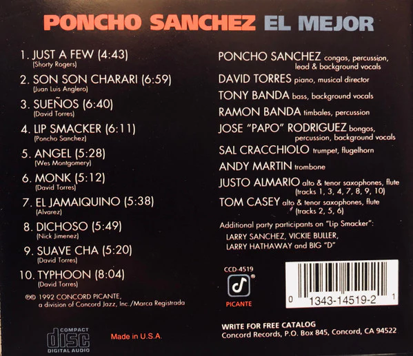 Poncho Sanchez - El Mejor (CD, Album) - Image 2