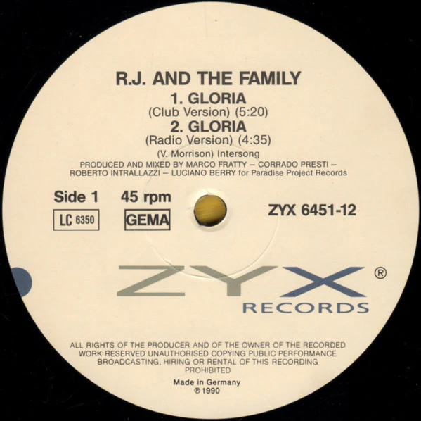R.J. And The Family - Gloria (12") - Image 3