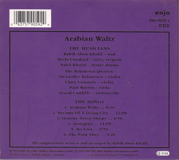 Rabih Abou-Khalil - Arabian Waltz (CD, Album, RE) - Image 2