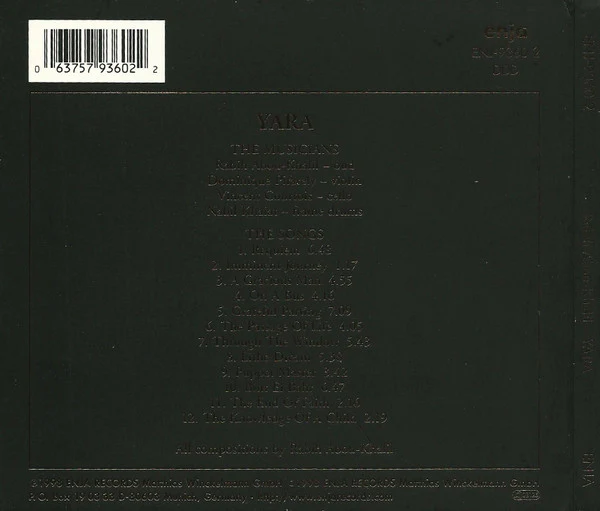 Rabih Abou-Khalil, Dominique Pifarely* . Vincent Courtois . Nabil Khaiat - Yara (CD, Album, Dig) - Image 4