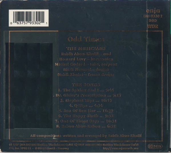 Rabih Abou-Khalil - Odd Times (CD, Album, Dig) - Image 2