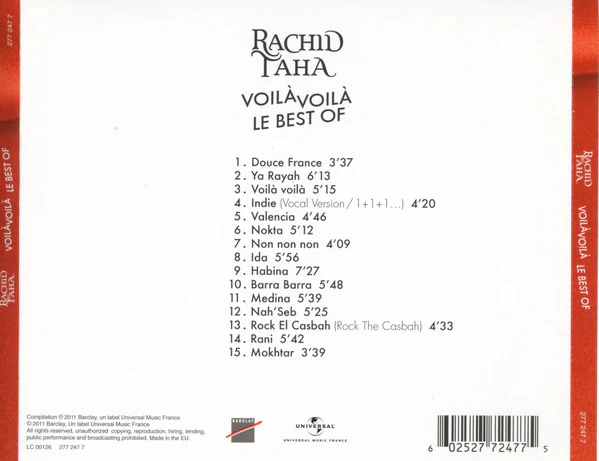 Rachid Taha - Voilà Voilà Le Best Of (CD, Comp, EDC) - Image 2