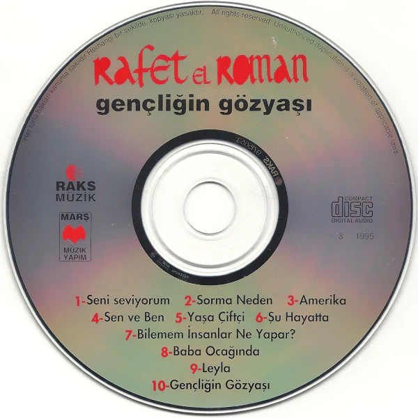 Rafet El Roman - Gençliğin Gözyaşı (CD, Album) - Image 3