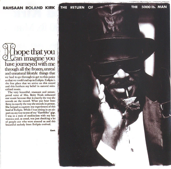Rahsaan Roland Kirk* - The Return Of The 5000 Lb. Man (CD, Album, RE)