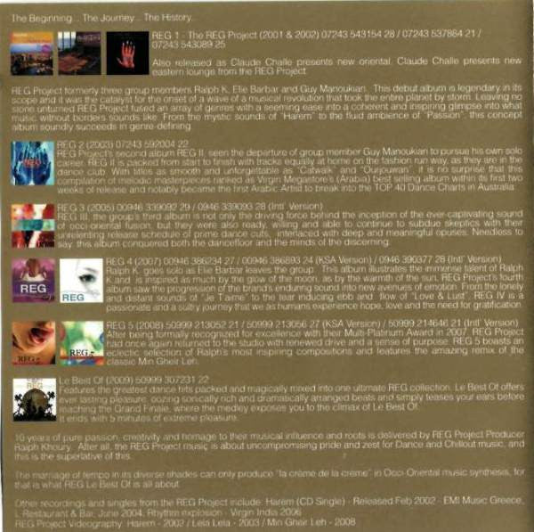 Ralph Khoury Presents Le Best Of The R.E.G. Project - Le Best Of REG Project (CD, Comp) - Image 2