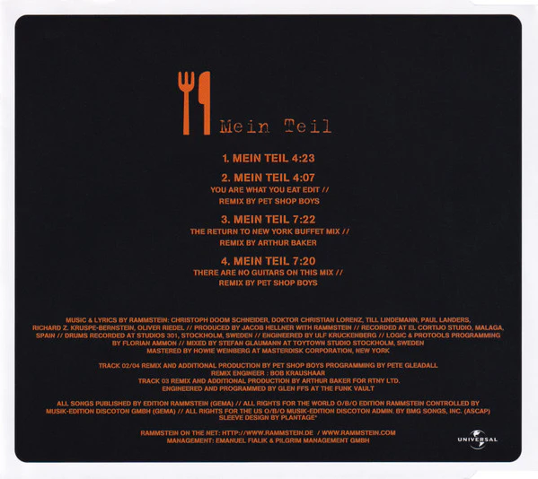 Rammstein - Mein Teil (CD, Maxi) - Image 2