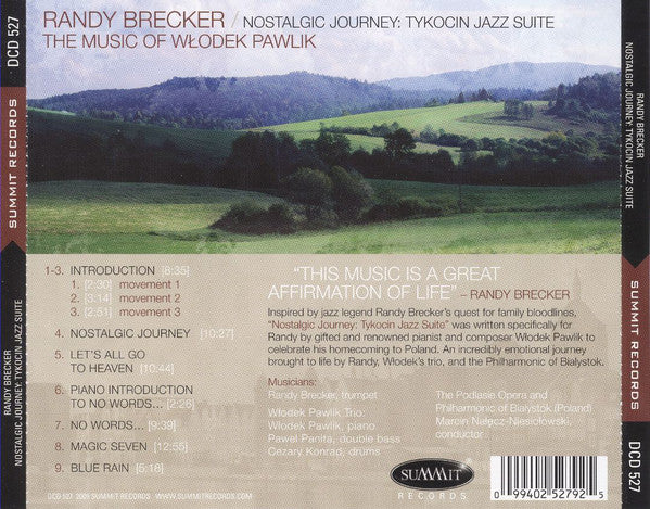 Randy Brecker - Nostalgic Journey: Tykocin Jazz Suite (CD, Album) - Image 2