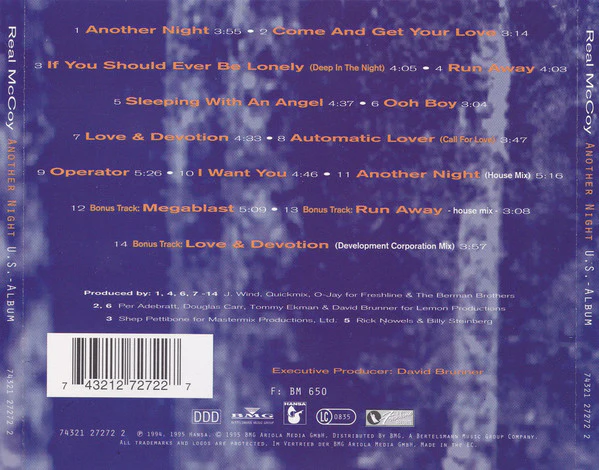 Real McCoy - Another Night (U.S. Album) (CD, Album, RE) - Image 2