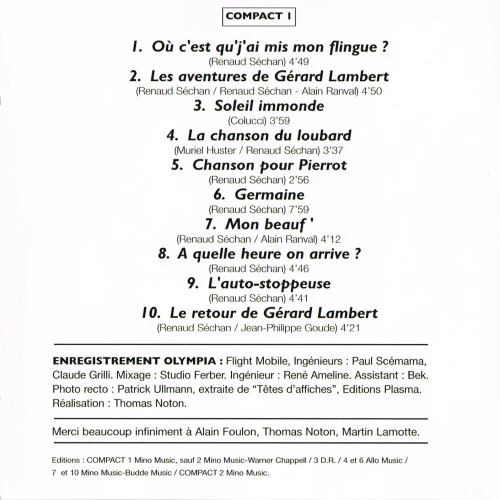 Renaud - Un Olympia Pour Moi Tout Seul (2xCD, Album, RE) - Image 3