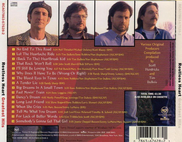 Restless Heart - Greatest Hits (HDCD, Comp) - Image 2