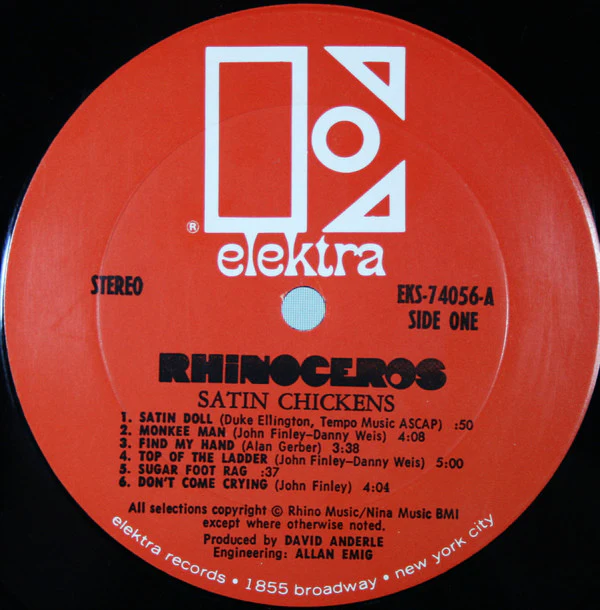 Rhinoceros (2) - Satin Chickens (LP, Album, RE, Pit) - Image 3