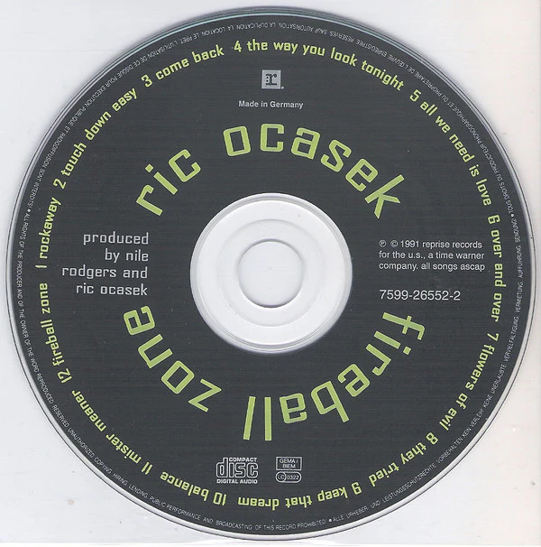 Ric Ocasek - Fireball Zone (CD, Album) - Image 3