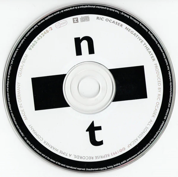 Ric Ocasek - Negative Theater (CD, Album) - Image 4