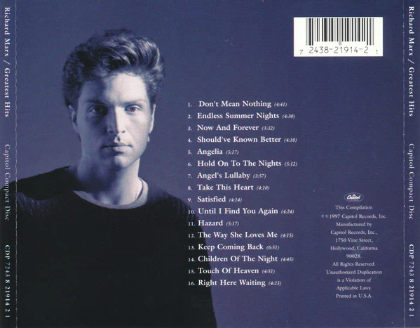 Richard Marx - Greatest Hits (CD, Comp) - Image 2