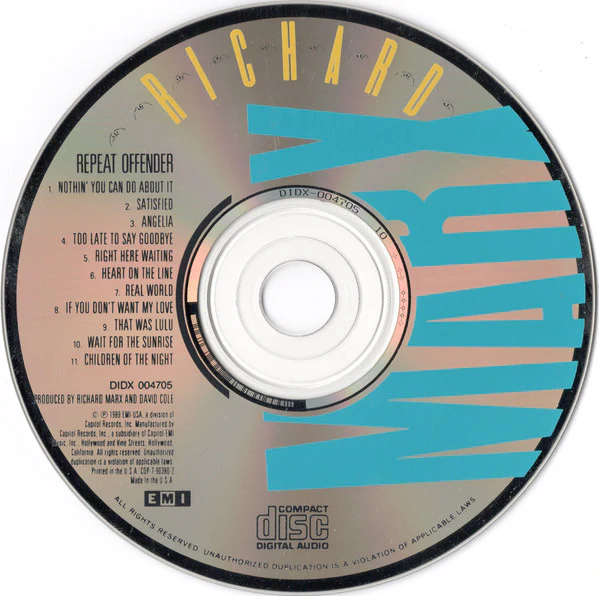 Richard Marx - Repeat Offender (CD, Album) - Image 3