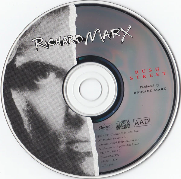 Richard Marx - Rush Street (CD, Album) - Image 3