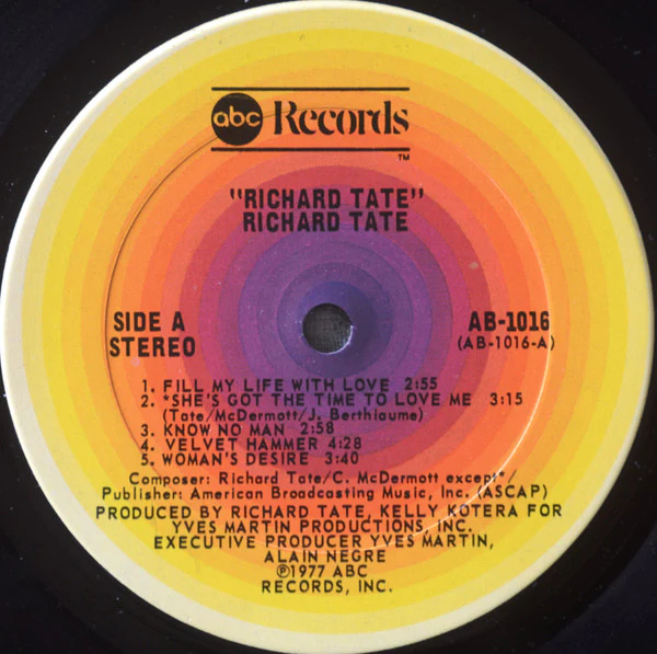 Richard Tate - Richard Tate (LP, Album, Dem) - Image 3