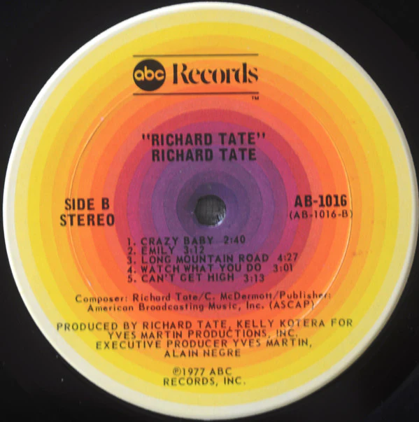 Richard Tate - Richard Tate (LP, Album, Dem) - Image 4