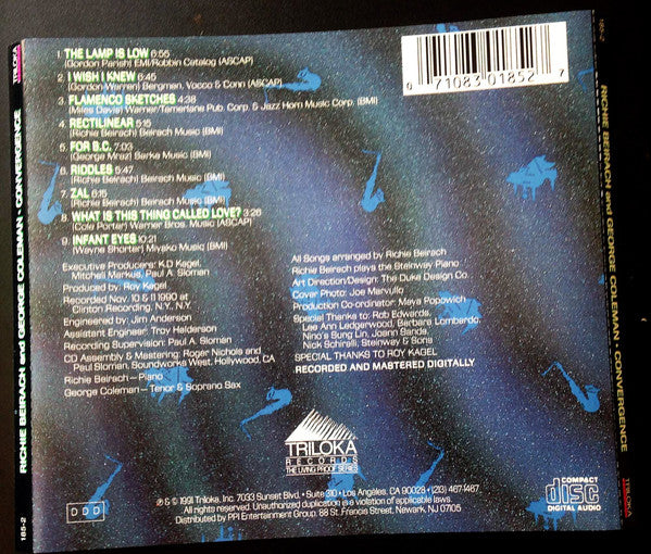 Richie Beirach* and George Coleman - Convergence (CD, Album) - Image 2