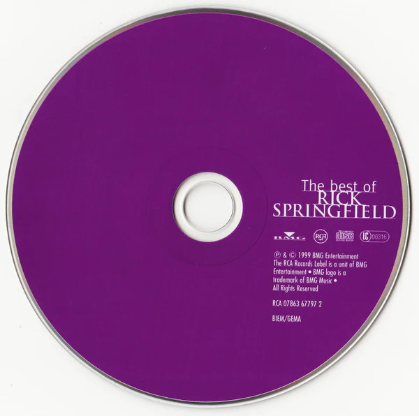 Rick Springfield - The Best Of Rick Springfield (CD, Comp, RM) - Image 3