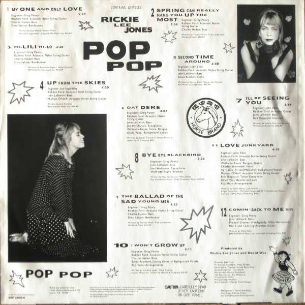 Rickie Lee Jones - Pop Pop (LP, Album) - Image 3