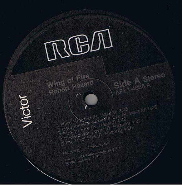 Robert Hazard - Wing Of Fire (LP, Album) - Image 3