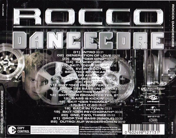 Rocco - Dancecore (CD, Album, Copy Prot.) - Image 2