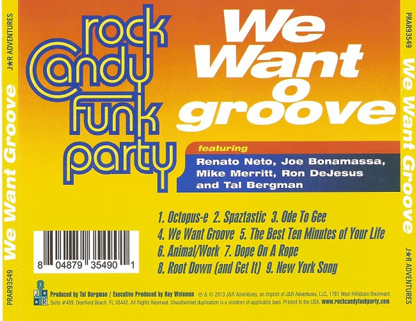 Rock Candy Funk Party feat. Renato Neto, Joe Bonamassa, Mike Merritt, Ron DeJesus and Tal Bergman - We Want Groove (CD, Album + DVD) - Image 2