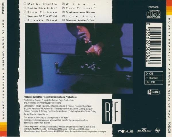 Rodney Franklin - Diamond Inside Of You (CD, Album) - Image 2