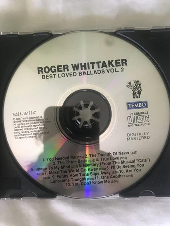 Roger Whittaker - Best Loved Ballads Volume Two (CD, Comp, RE) - Image 5