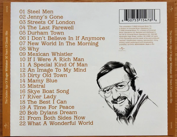 Roger Whittaker - The Golden Age Of Roger Whittaker 50 Years Of Classic Hits (CD, Comp) - Image 2