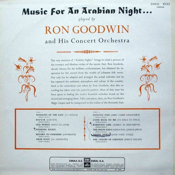 Ron Goodwin And His Orchestra - Music For An Arabian Night (LP) - Image 2