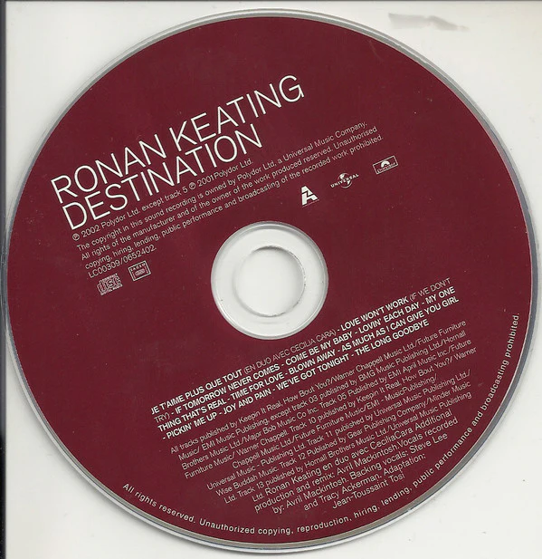 Ronan Keating - Destination (CD, Album) - Image 4