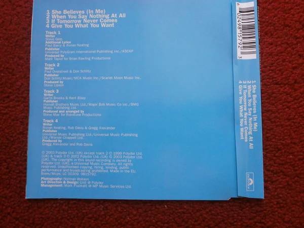 Ronan Keating - She Believes (In Me) (CD, Maxi) - Image 3