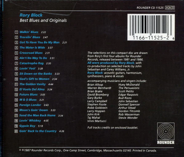 Rory Block - Best Blues And Originals (CD, Comp) - Image 4