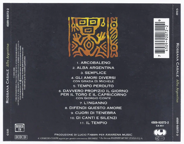 Rossana Casale - Alba Argentina (CD, Album) - Image 2