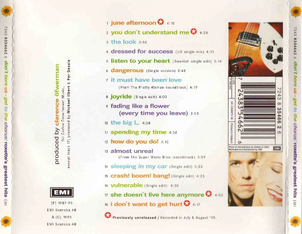 Roxette - Don't Bore Us - Get To The Chorus! (Roxette's Greatest Hits) (CD, Comp) - Image 2