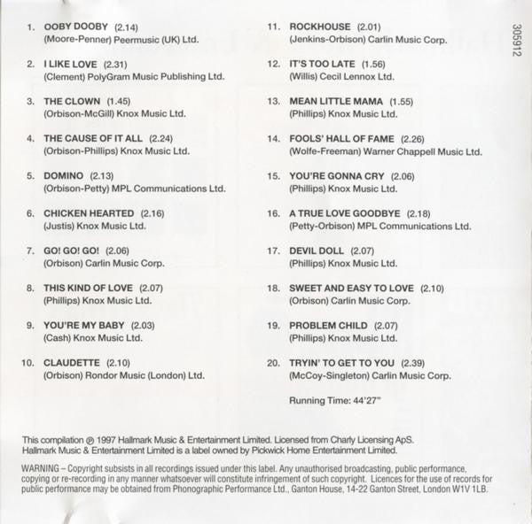 Roy Orbison - Rockhouse (CD, Comp) - Image 2