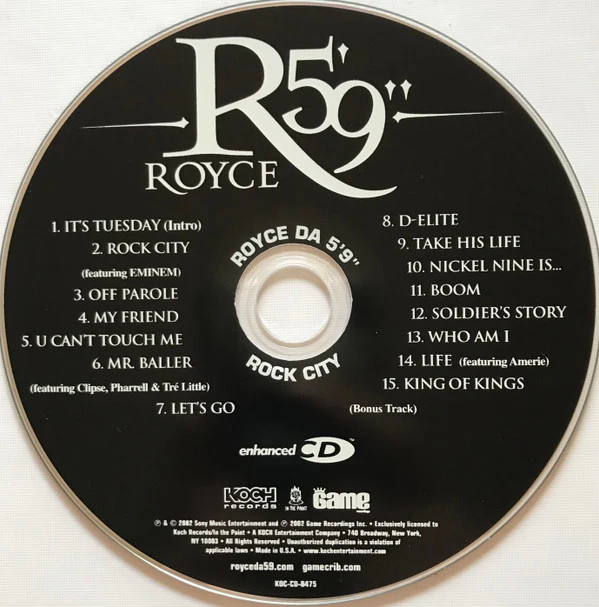 Royce Da 5'9" - Rock City (Version 2.0) (CD, Album, Enh) - Image 3