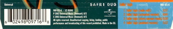Safri Duo - Fallin' High (CD, Maxi) - Image 2