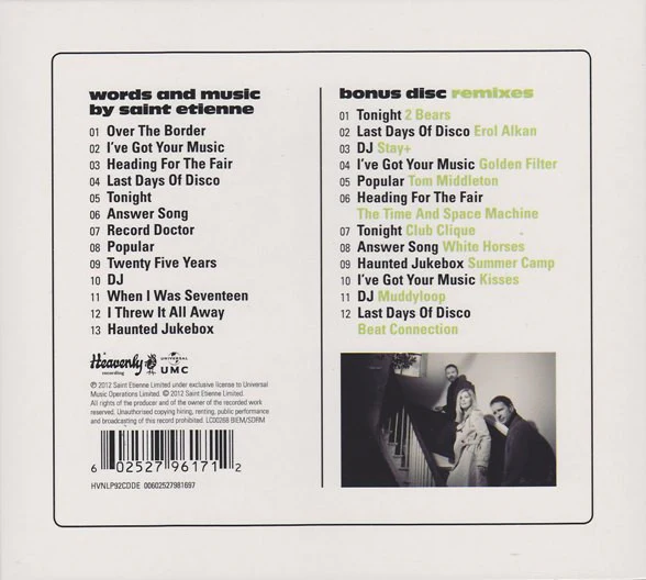 Saint Etienne - Words And Music By Saint Etienne (2xCD, Album, M/Print, Del) - Image 2