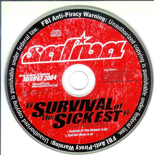 Saliva - Survival Of The Sickest (CD, Single, Promo) - Image 2