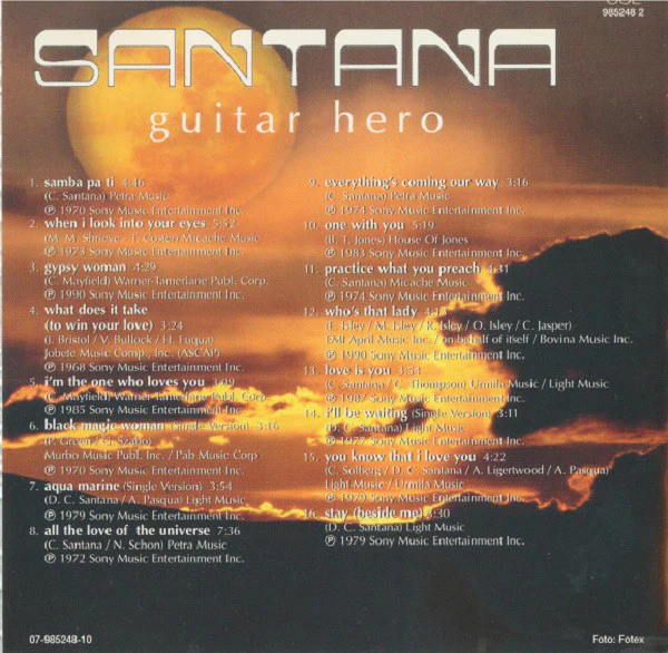Santana - Guitar Hero (CD, Comp) - Image 5