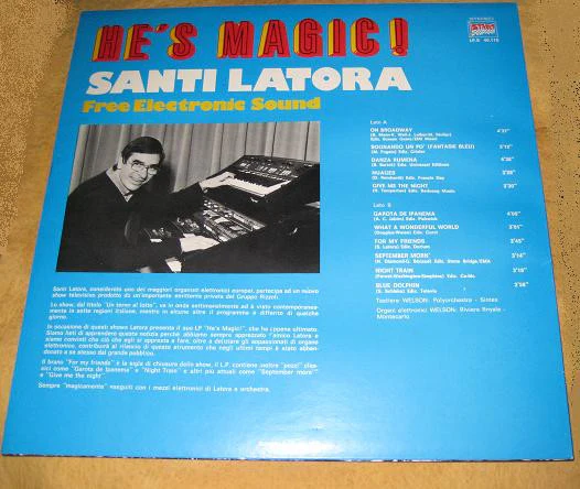 Santi Latora Free Electronic Sound* - He's Magic! (LP, Album) - Image 2