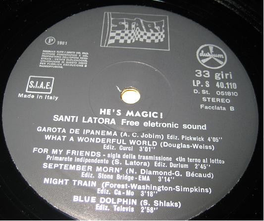 Santi Latora Free Electronic Sound* - He's Magic! (LP, Album) - Image 4