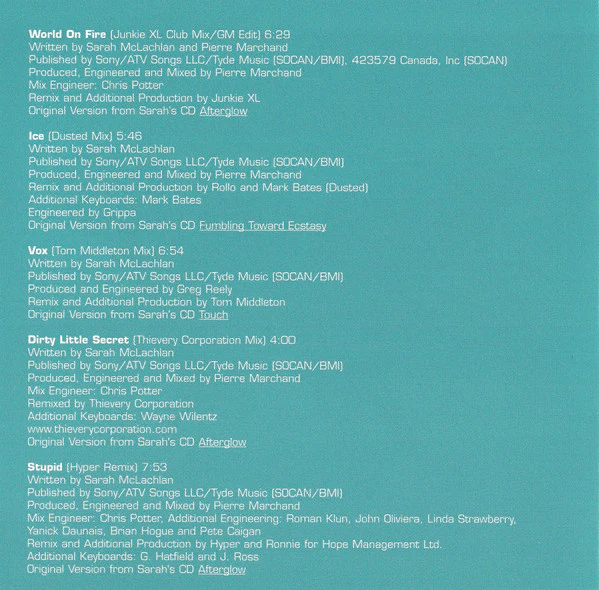 Sarah McLachlan - Bloom (Remix Album) (CD, Album) - Image 4