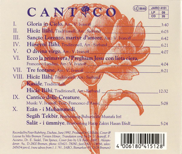 Sarband - Cantico (CD, Album) - Image 2