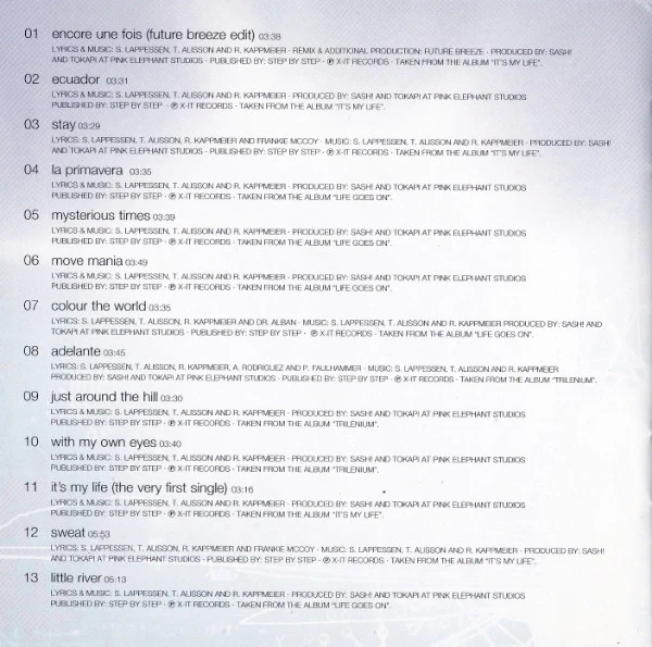 Sash! - Best Of Sash! / Encore Une Fois (CD, Comp, P/Mixed) - Image 4