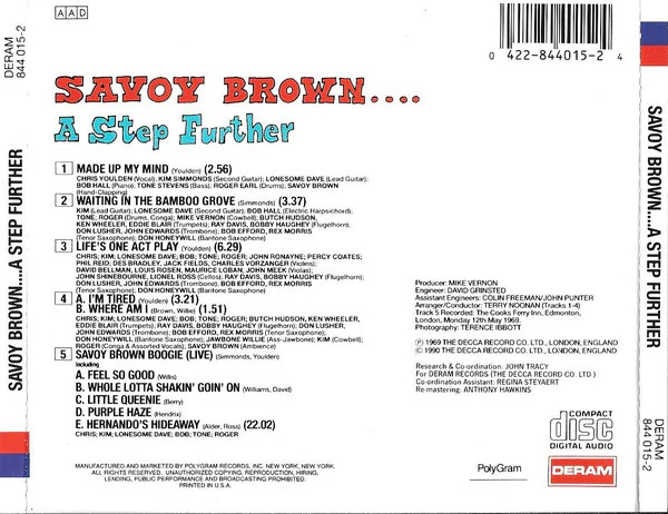 Savoy Brown - A Step Further (CD, Album, RE) - Image 4