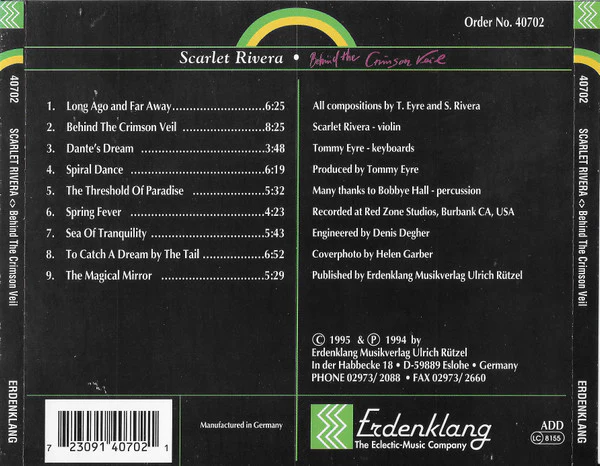 Scarlet Rivera - Behind The Crimson Veil (CD, Album, RE) - Image 2